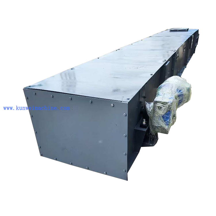 Horizontaler Abdeckbandförderer mit Gummirockband